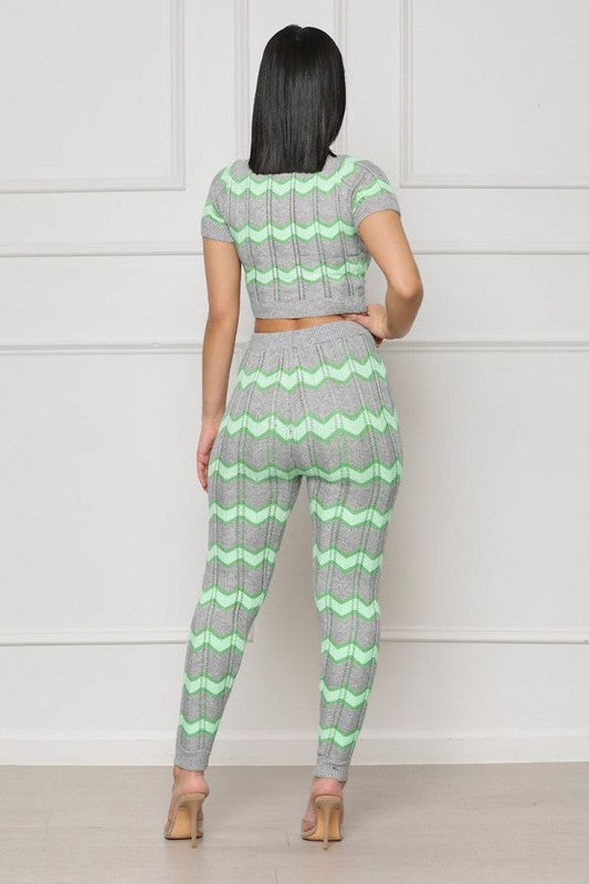 KNITWEAR TWO PIECE PANT SET