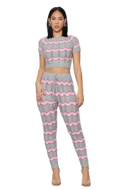 KNITWEAR TWO PIECE PANT SET