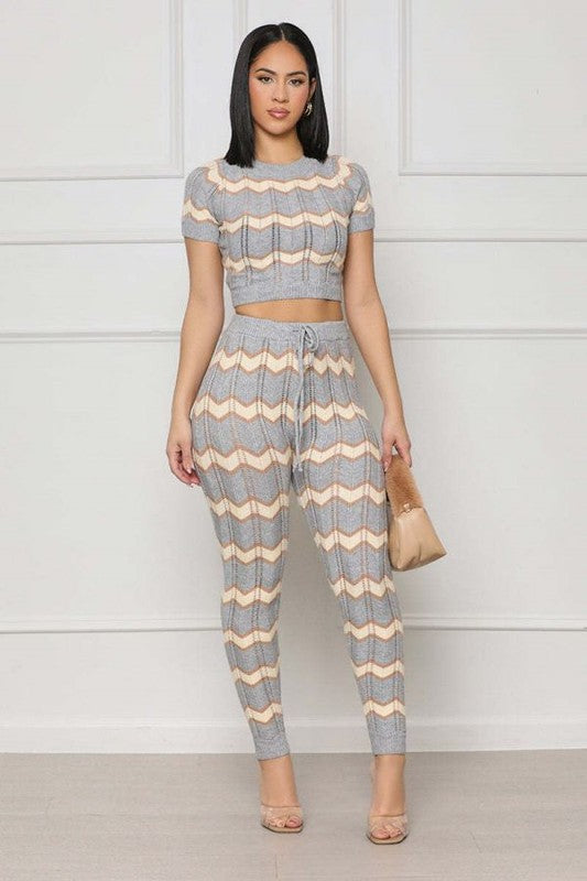 KNITWEAR TWO PIECE PANT SET