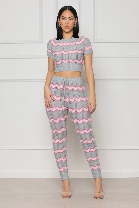 KNITWEAR TWO PIECE PANT SET