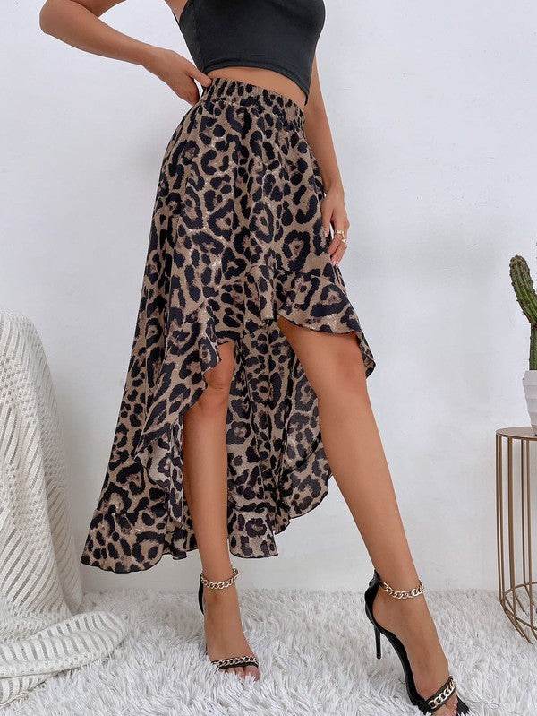 High low ruffle skirt