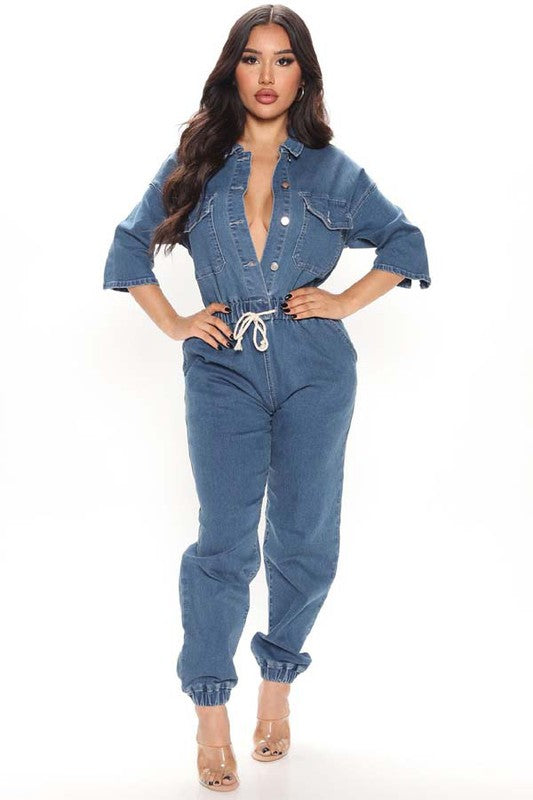 DENIM JUMPSUIT