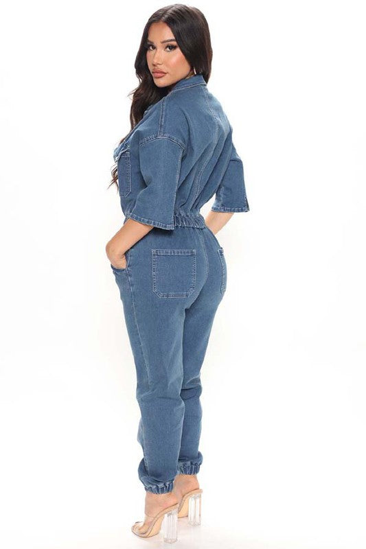 DENIM JUMPSUIT