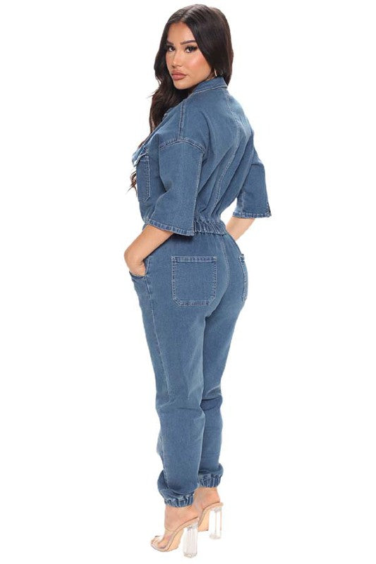 DENIM JUMPSUIT