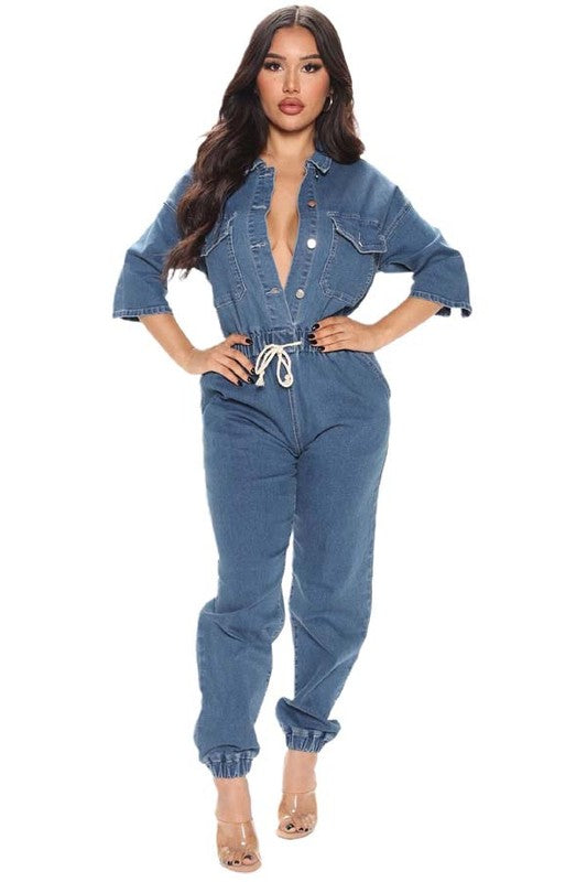 DENIM JUMPSUIT