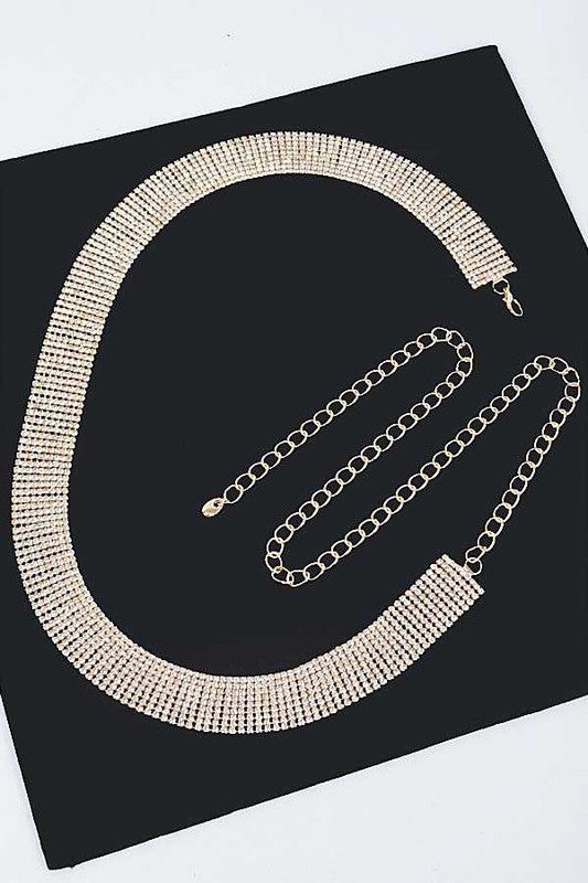 Classic Rhinestone Chain Belt