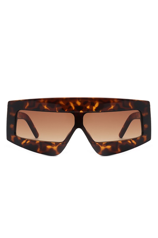 Rectangle Oversize Square Flat Top Sunglasses