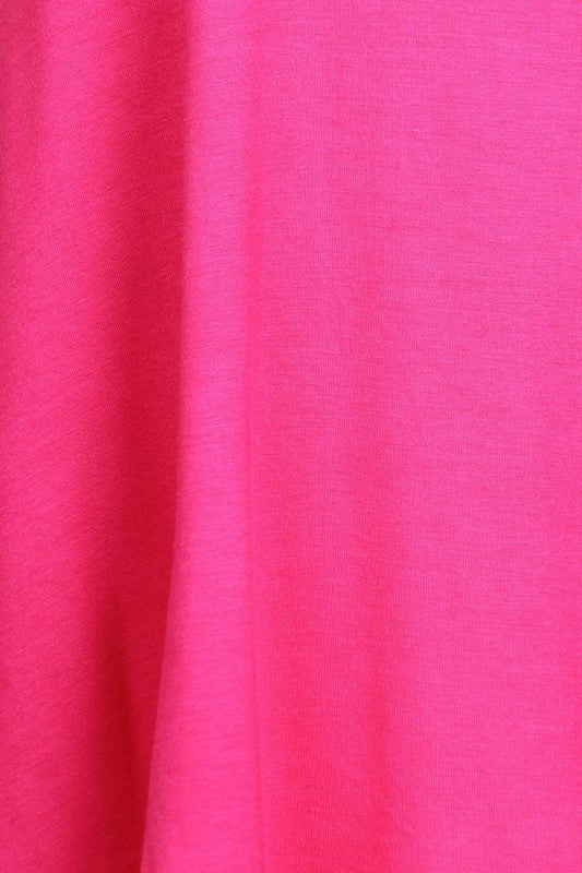 Knit tunic top in a relaxed fit with a round nec