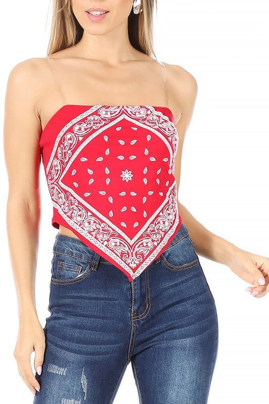 Paisley print, bandana top