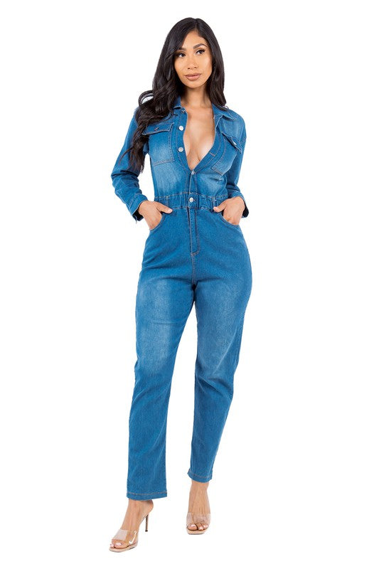 DENIM JUMPSUIT