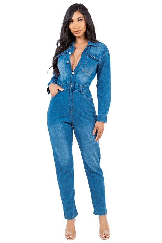 DENIM JUMPSUIT