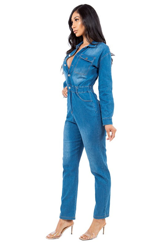 DENIM JUMPSUIT