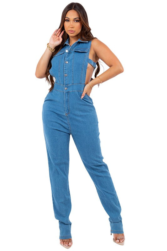 DENIM JUMPSUIT