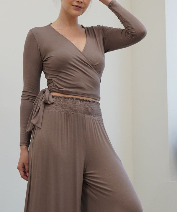 BAMBOO WRAP CROP TOP