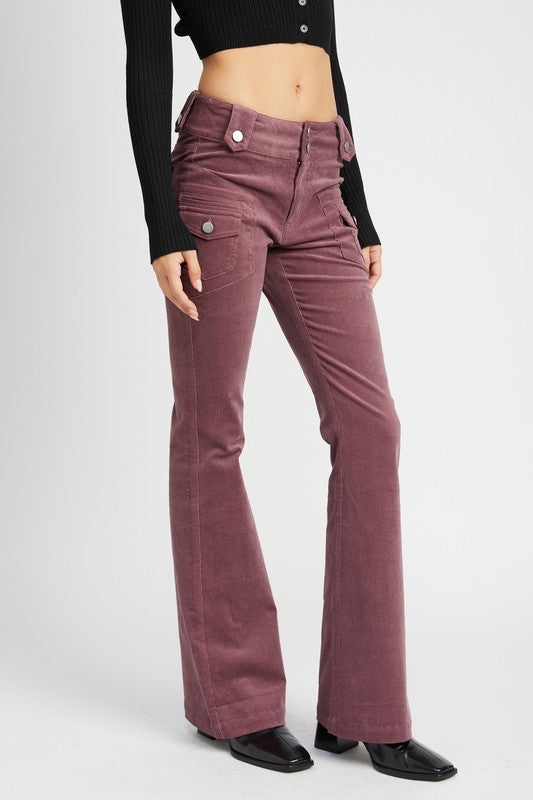 Low Rise Pants w/ Bell Bottoms