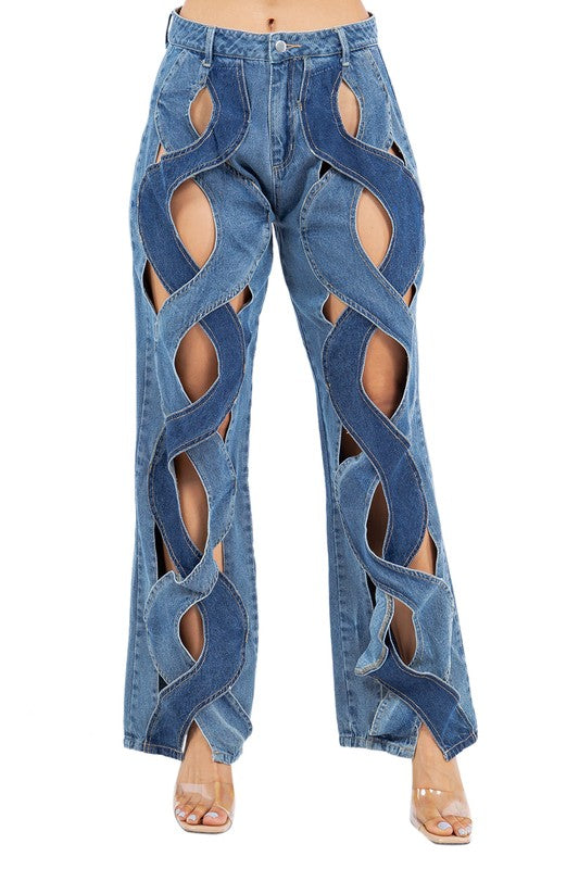 FASHION STYLE DENIM PANTS