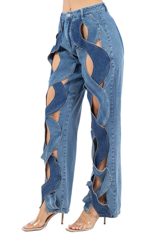 FASHION STYLE DENIM PANTS