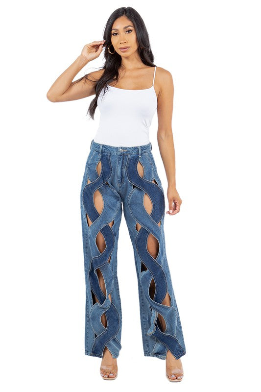 FASHION STYLE DENIM PANTS