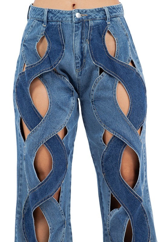 FASHION STYLE DENIM PANTS