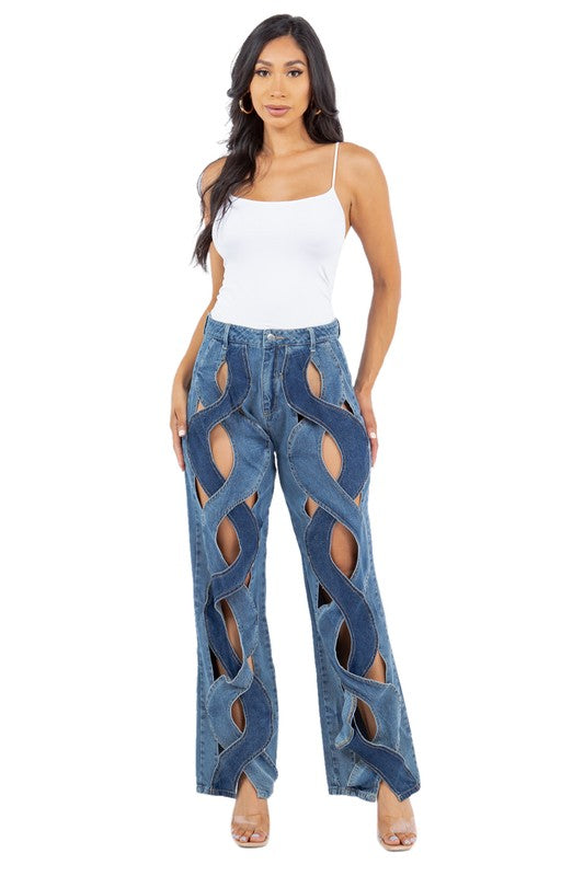 FASHION STYLE DENIM PANTS