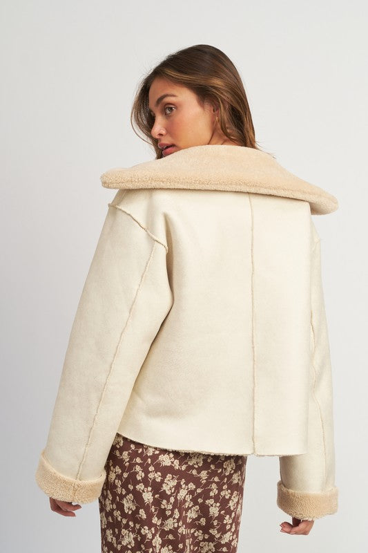 RIVERSIBLE FUR CROPPED JACKET