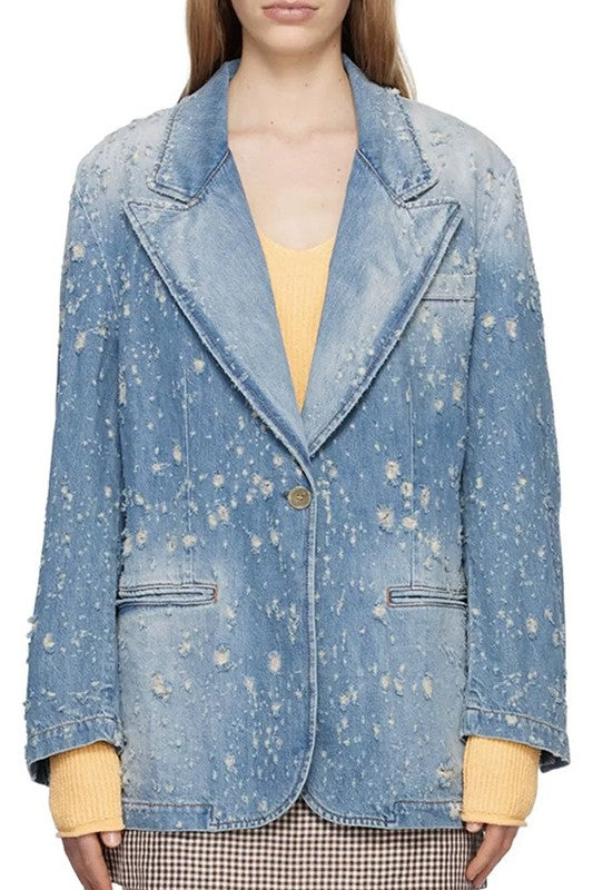 DENIM BLAZER JACKET