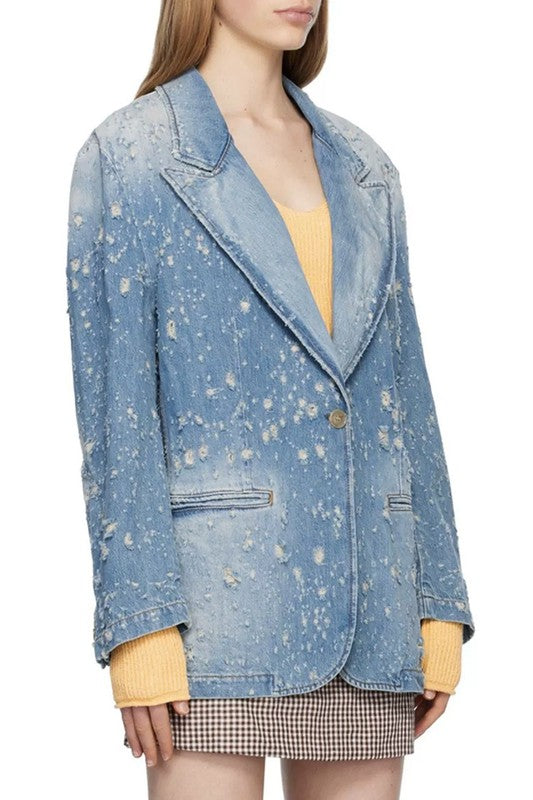 DENIM BLAZER JACKET