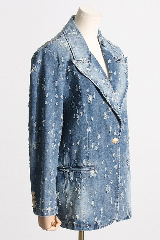 DENIM BLAZER JACKET