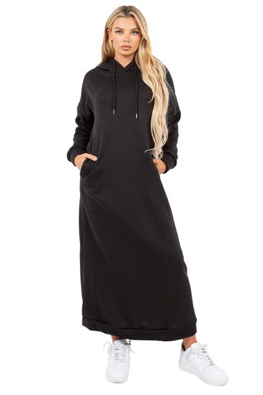 LONG MAXI HOODIE DRESS