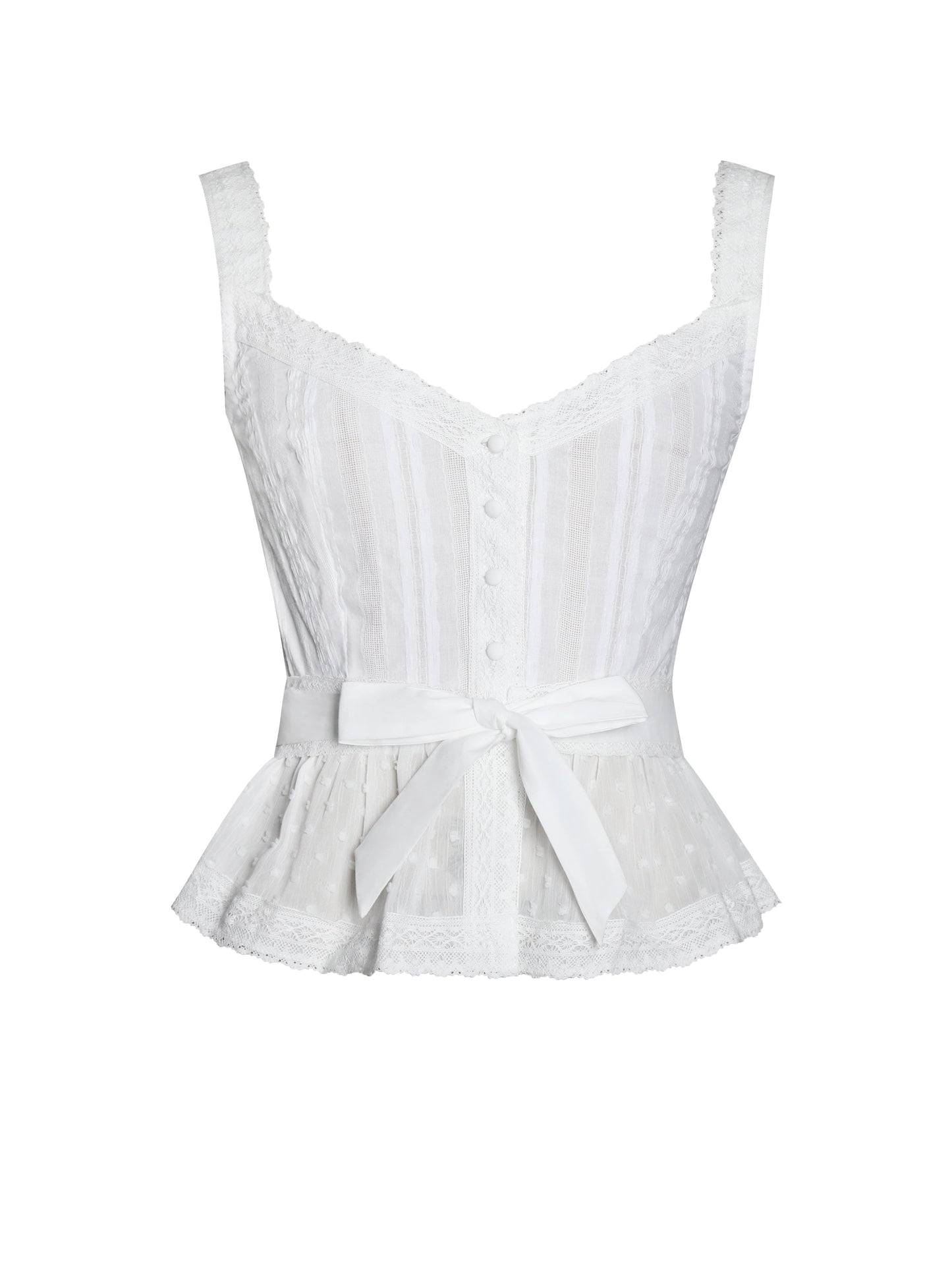 Aliya Cotton Poplin Button Up Sleeveless Top