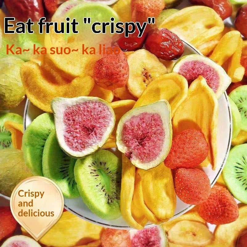 Premium Fruit Crisps Mixed Pack Freeze-Dried Dehydrated Assorted Fruits And Vegetables, Snack Delight