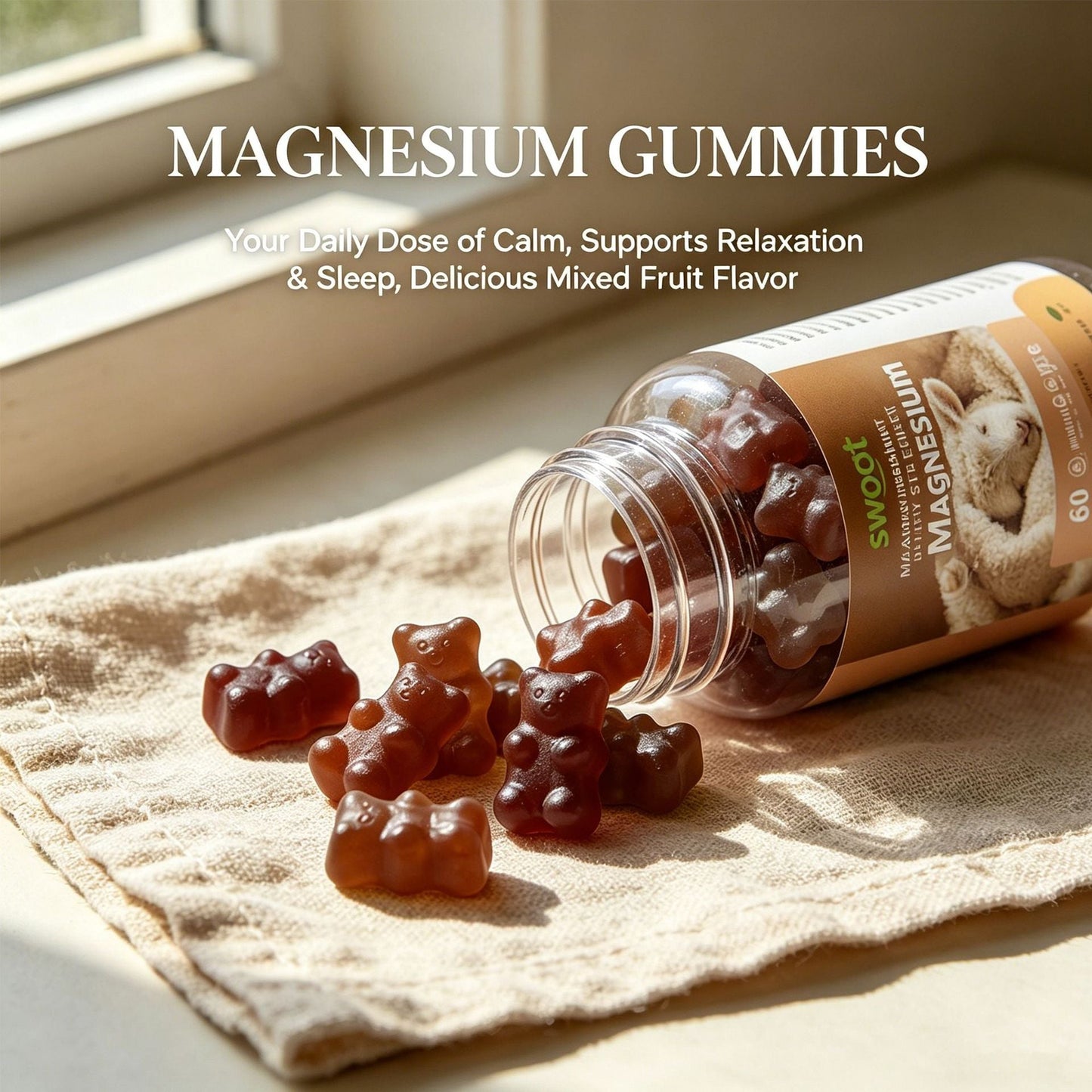 Magnesium Gummies Dietary Supplement With Magnesium Glycinate