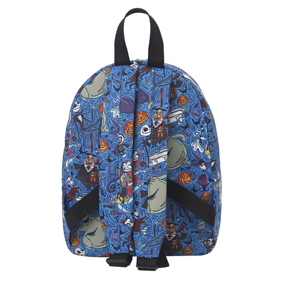 Pumpkin witch pattern digital print backpack, waterproof nylon backpack purse, student backpack purse,