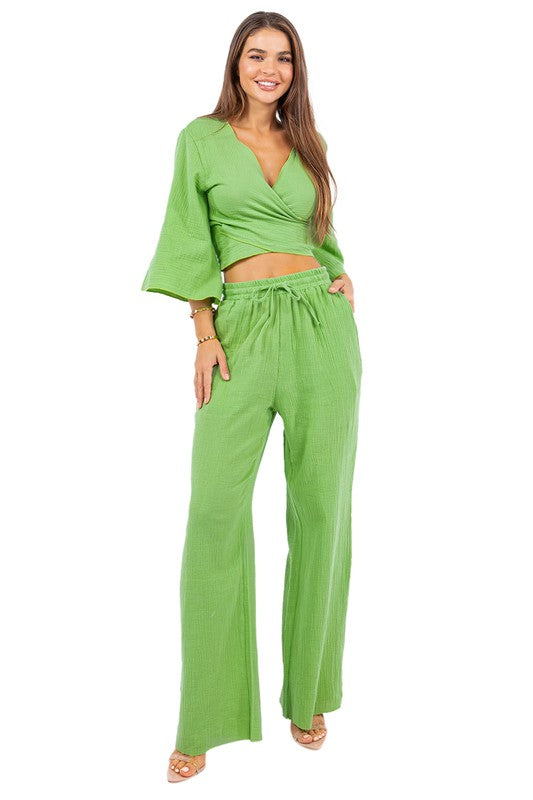 FASHION TWO PIECE PANTS SET