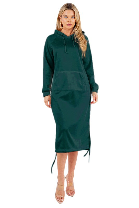 FASHION MAXI HOODIE DRESS