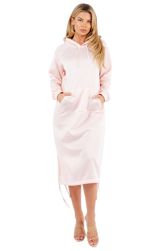 FASHION MAXI HOODIE DRESS