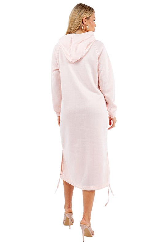 FASHION MAXI HOODIE DRESS