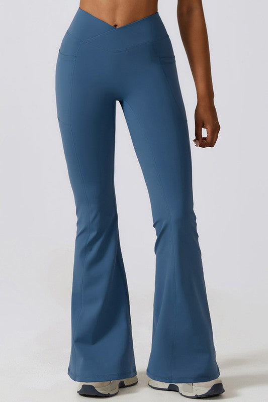 Casual buttock lift yoga flared pants