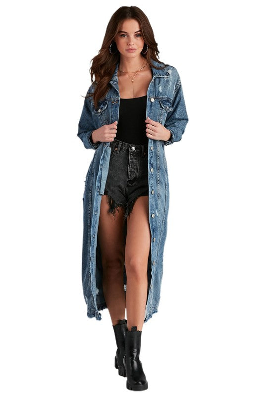 DENIM LONG JACKET