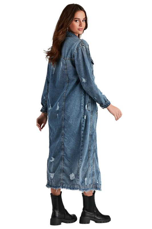 DENIM LONG JACKET