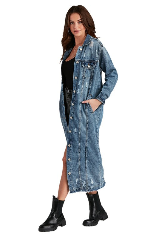 DENIM LONG JACKET