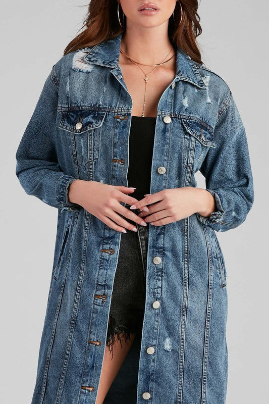 DENIM LONG JACKET