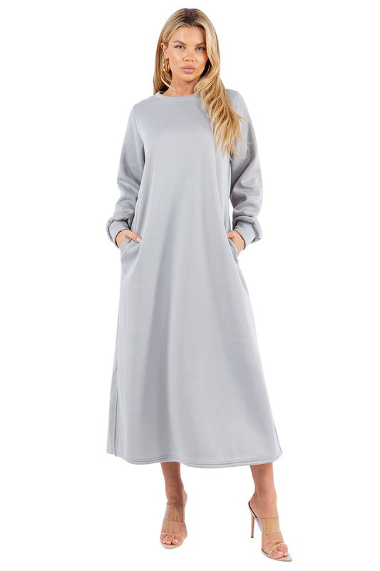 FASHION MAXI HOODIE DRESS