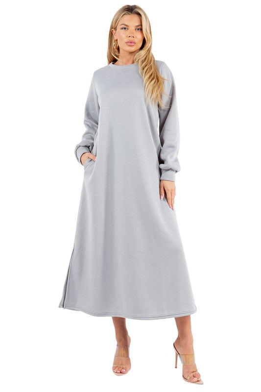 FASHION MAXI HOODIE DRESS