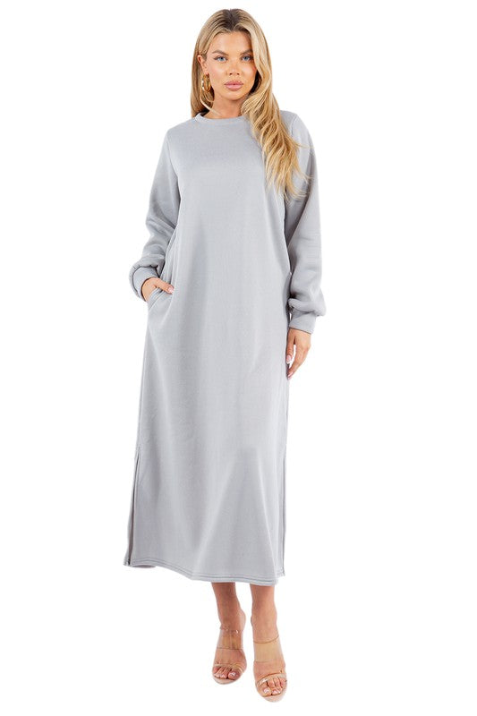 FASHION MAXI HOODIE DRESS