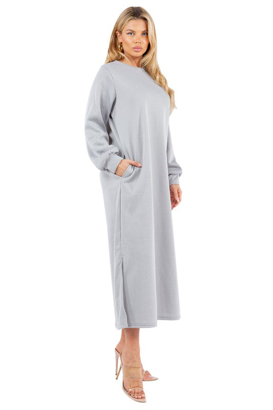 FASHION MAXI HOODIE DRESS