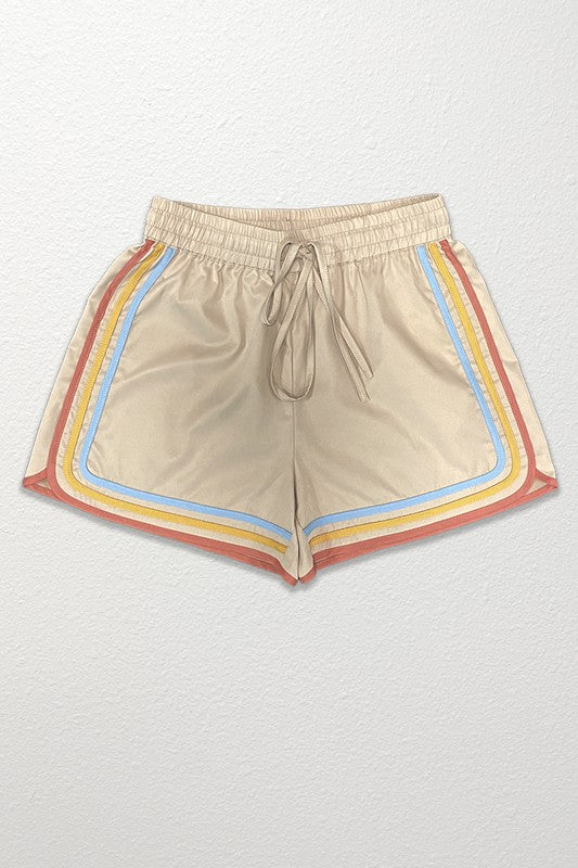 Retro striped shorts
