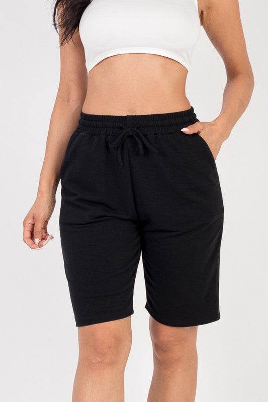 French Terry Bermuda Elastic waistband Shorts