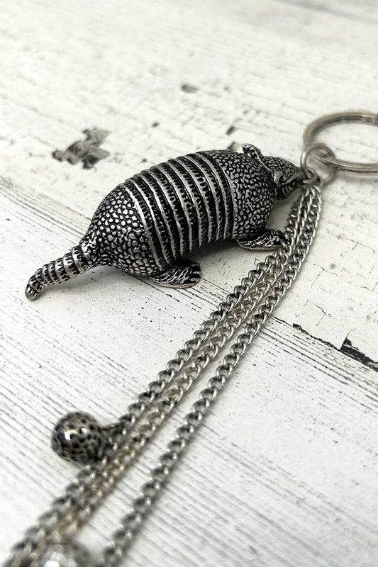 Vintage Armadillos Metal Keychain