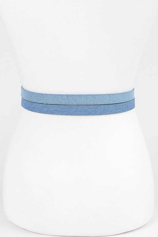 Double Skinny Denim Belt